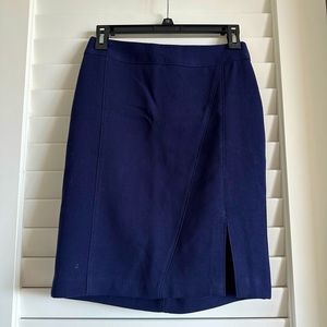 Navy Banana Republic Pencil Skirt with Side Slit